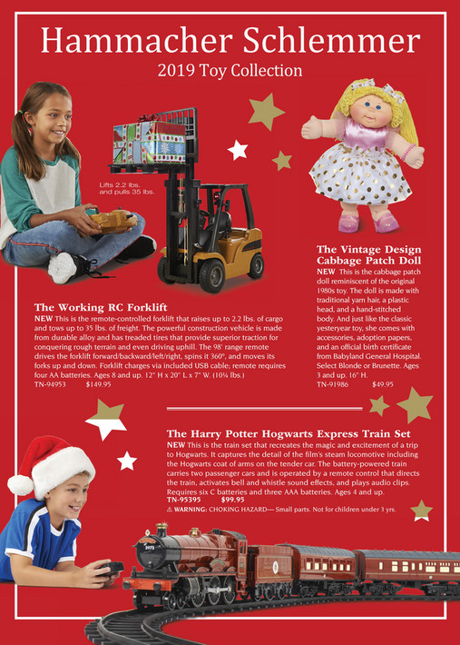 Hammacher Schlemmer 2019 Toy Collection Page 1
