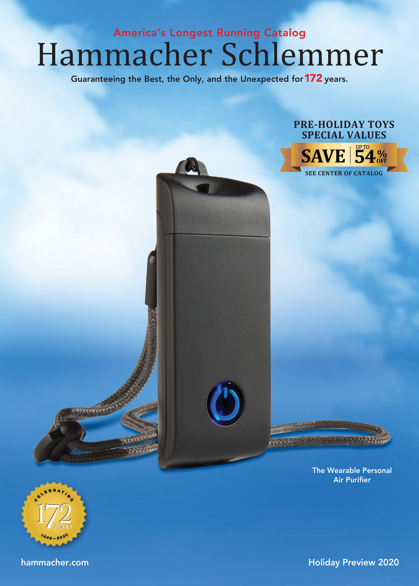 Hammacher Schlemmer Holiday Preview 2020 with Toy Sale Insert Page 1
