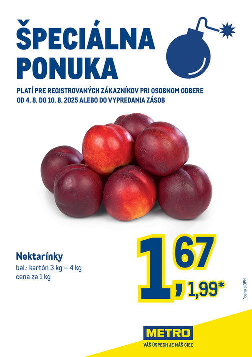 Špeciálna ponuka - Nektarínky