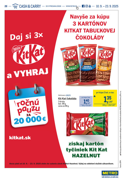 Akcia na Kit Kat a súťaž o 20 000 €