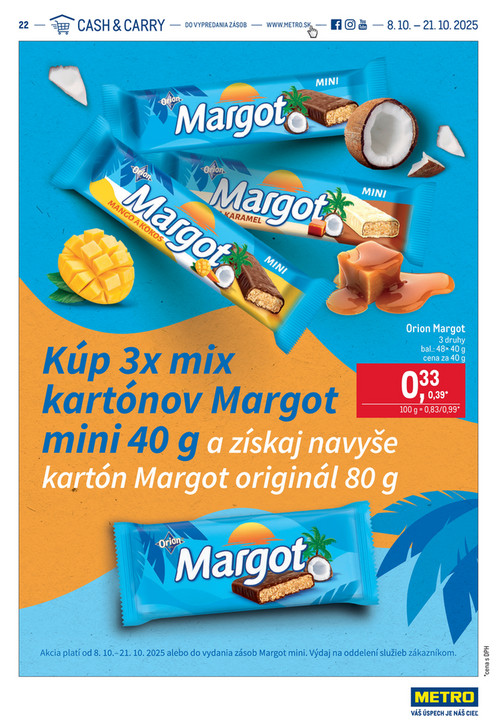 Kúp 3 kartóny Margot a získaj ďalší zadarmo