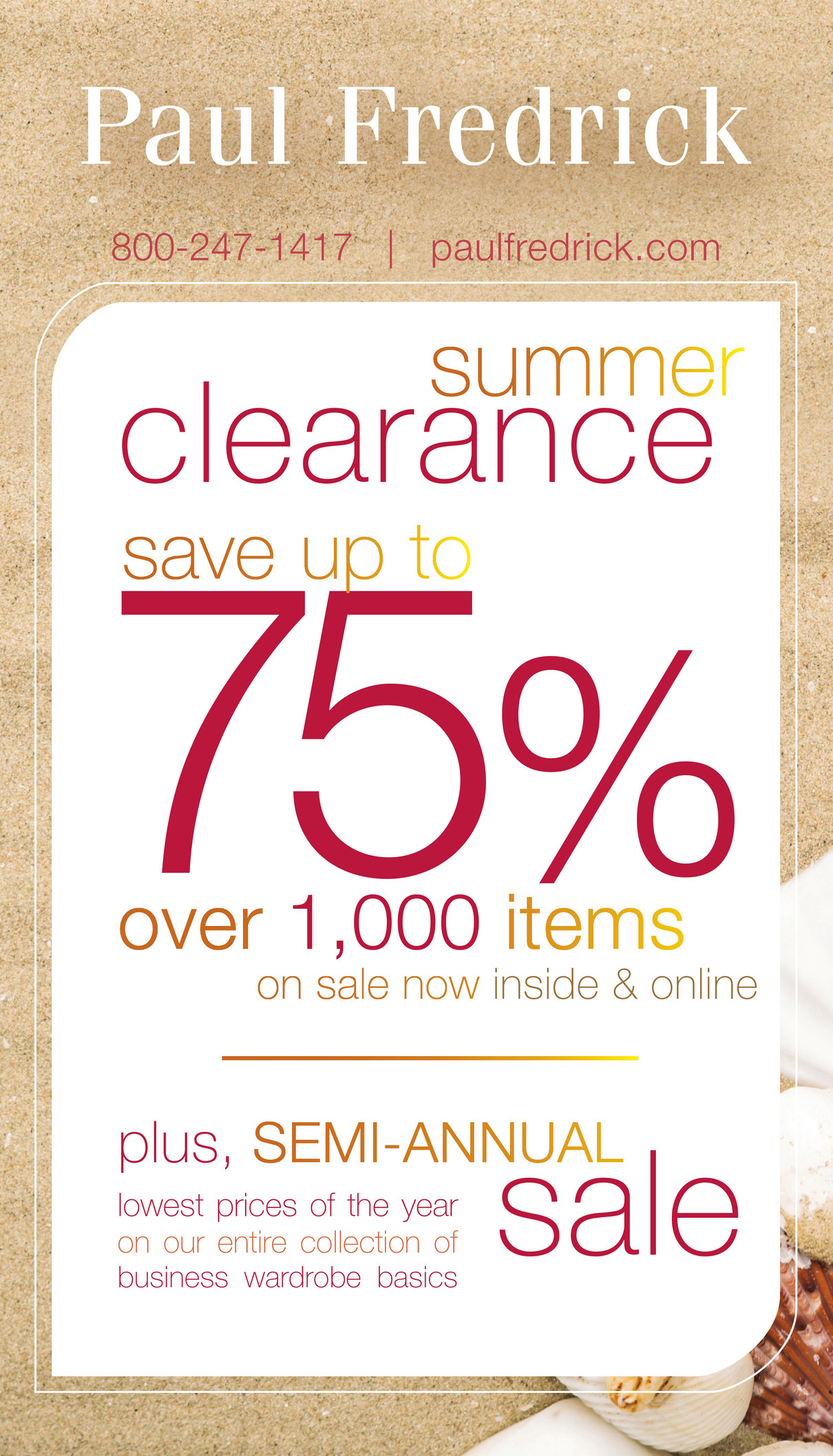 2015 Summer Clearance