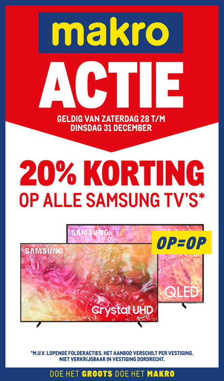 Actie Samsung TV's