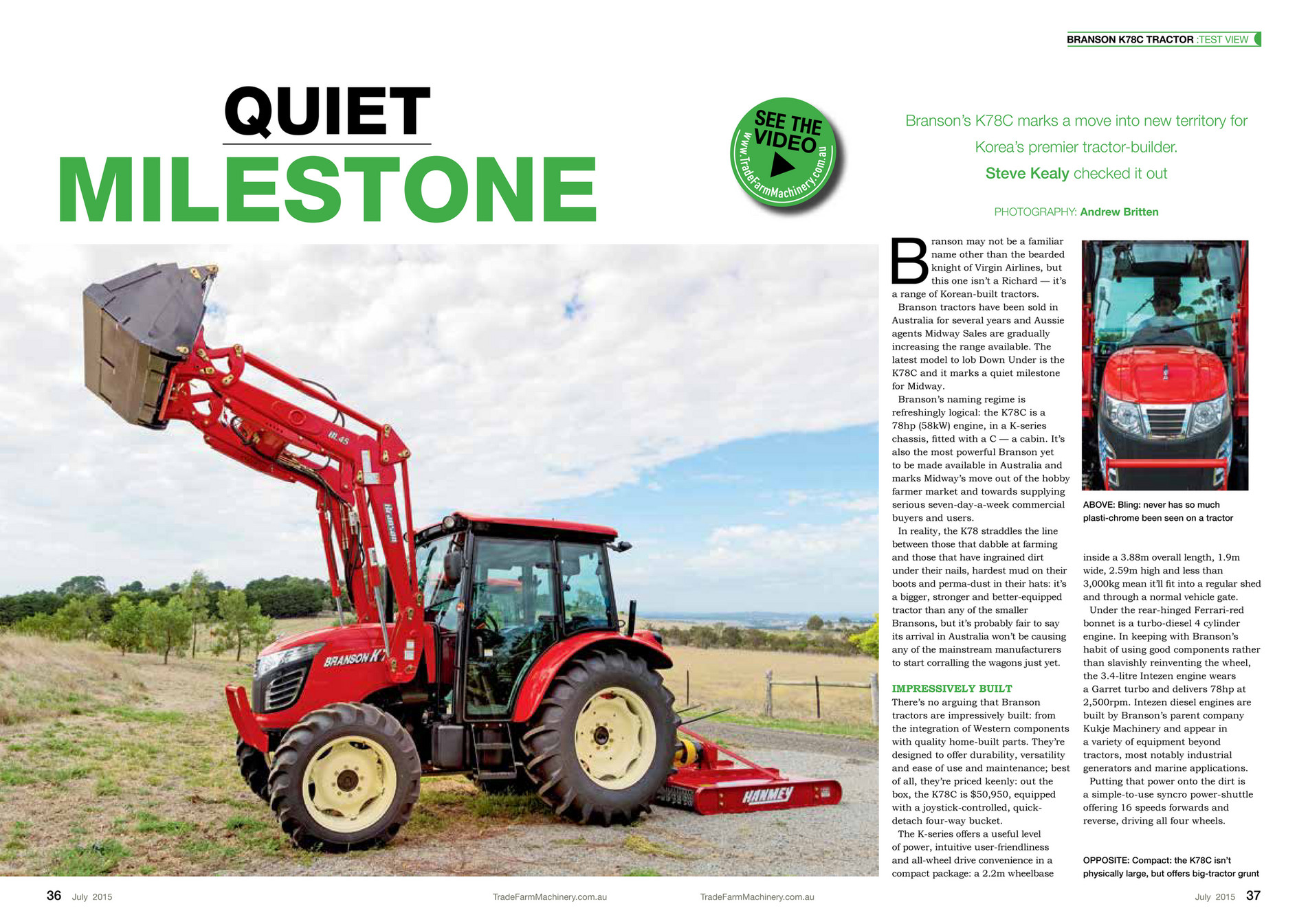 Blakwood Mountain Design New Farm Machinery Branson K78C Cabin