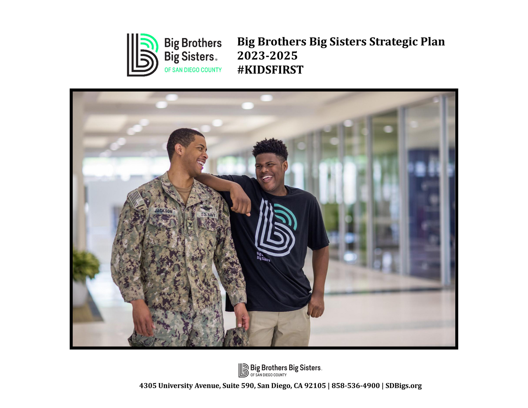 SDBigs BBBS of SDC 20232025 Strategic Plan_KIDSFIRST (FinalV