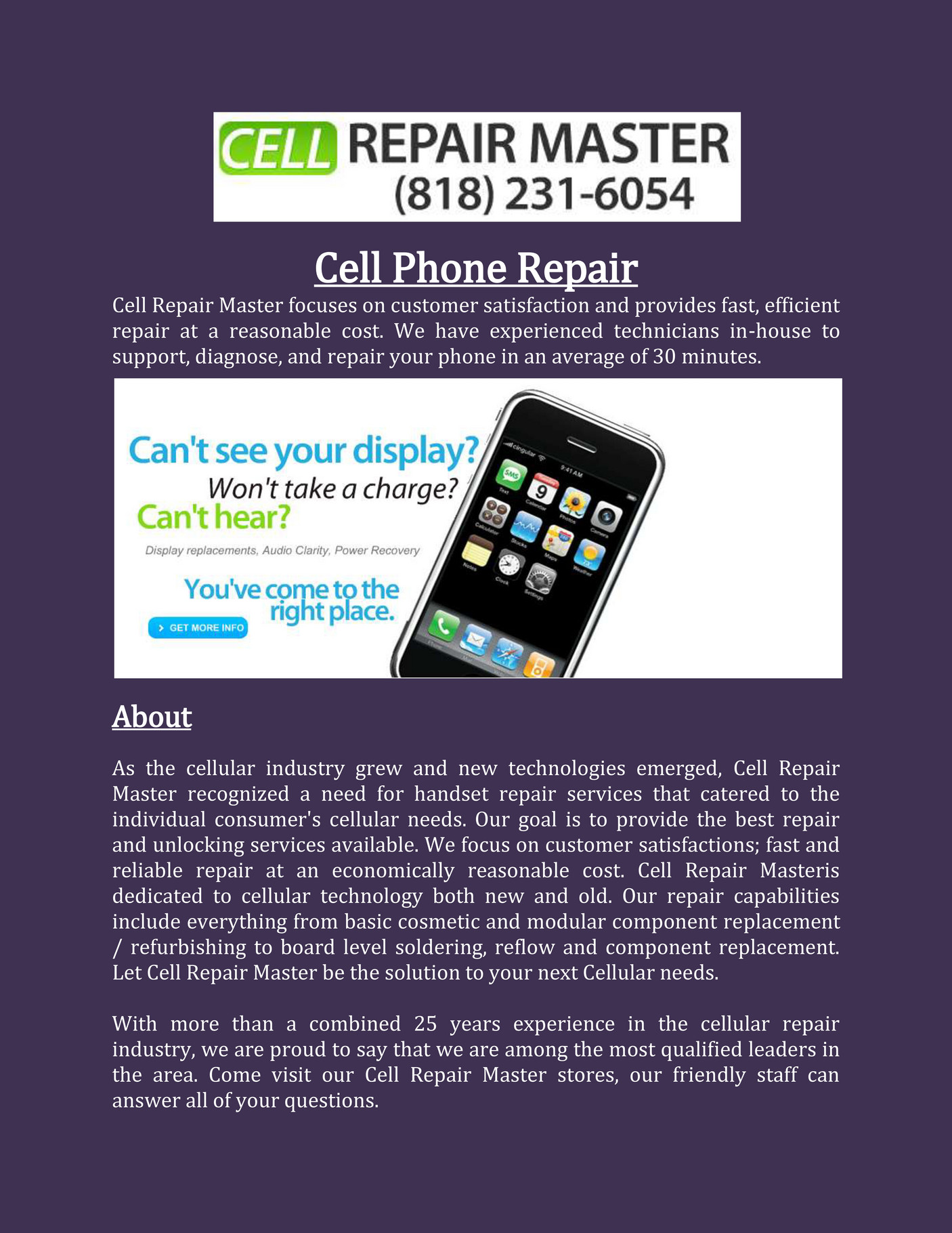 cellrepairmaster Cell Phone Repair Page 1 Created with
