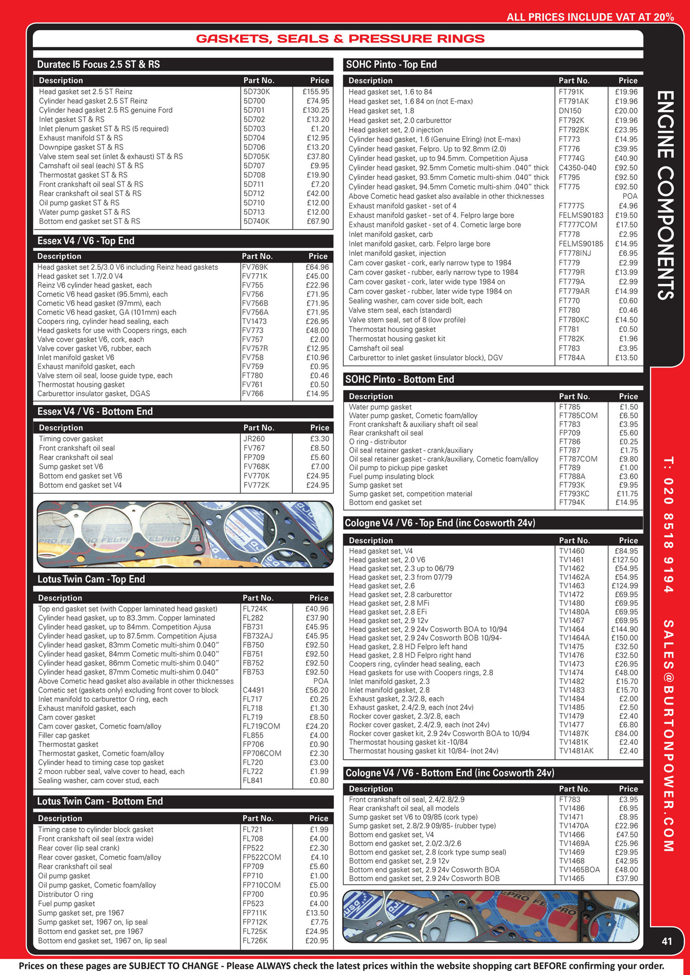 gasket catalogue