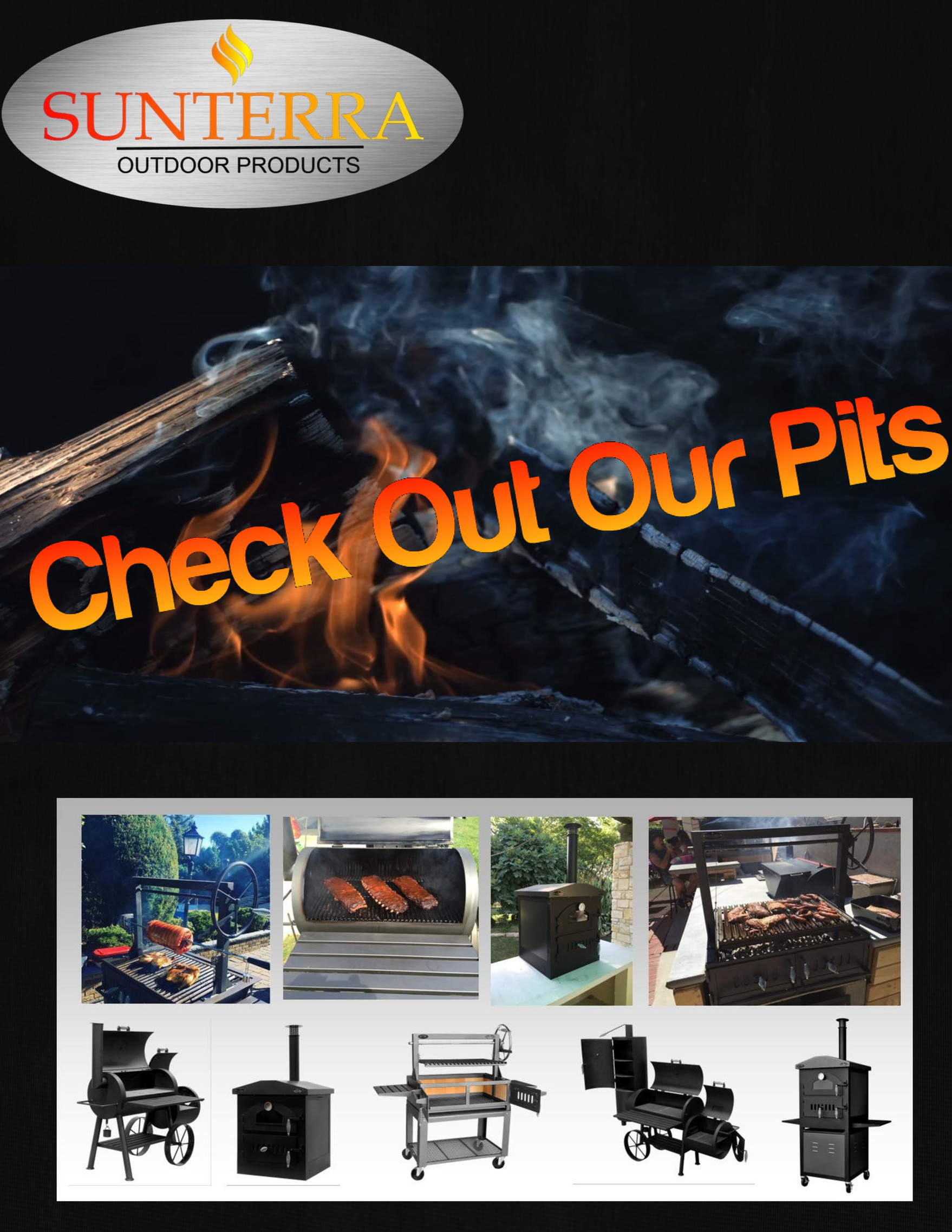 The Sunterra Outdoor, BBQ Pit Boy, Yosemite Offset wood and charcoal  burning BBQ smoker