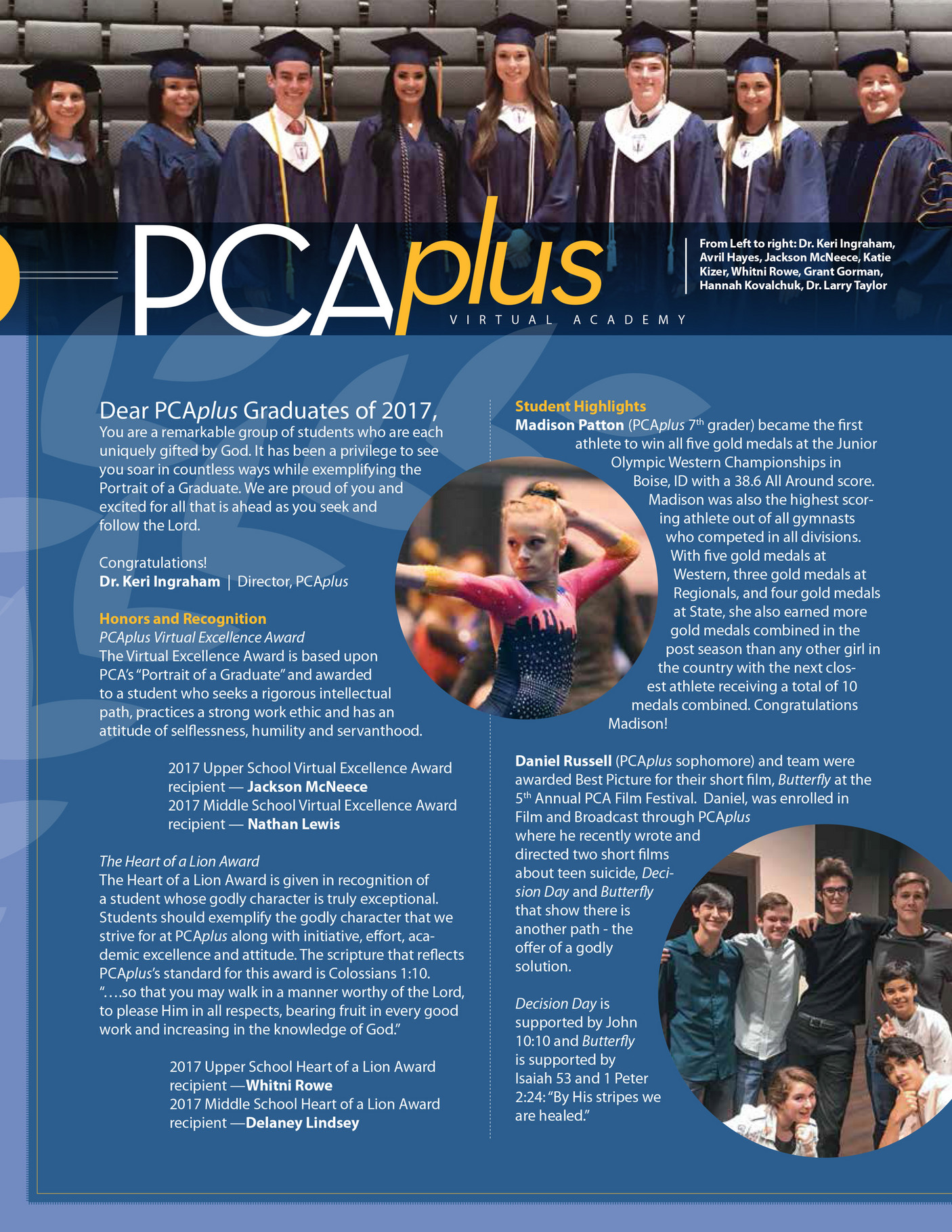 Prestonwood Christian Academy PCAplus Lion's Pride Page 1