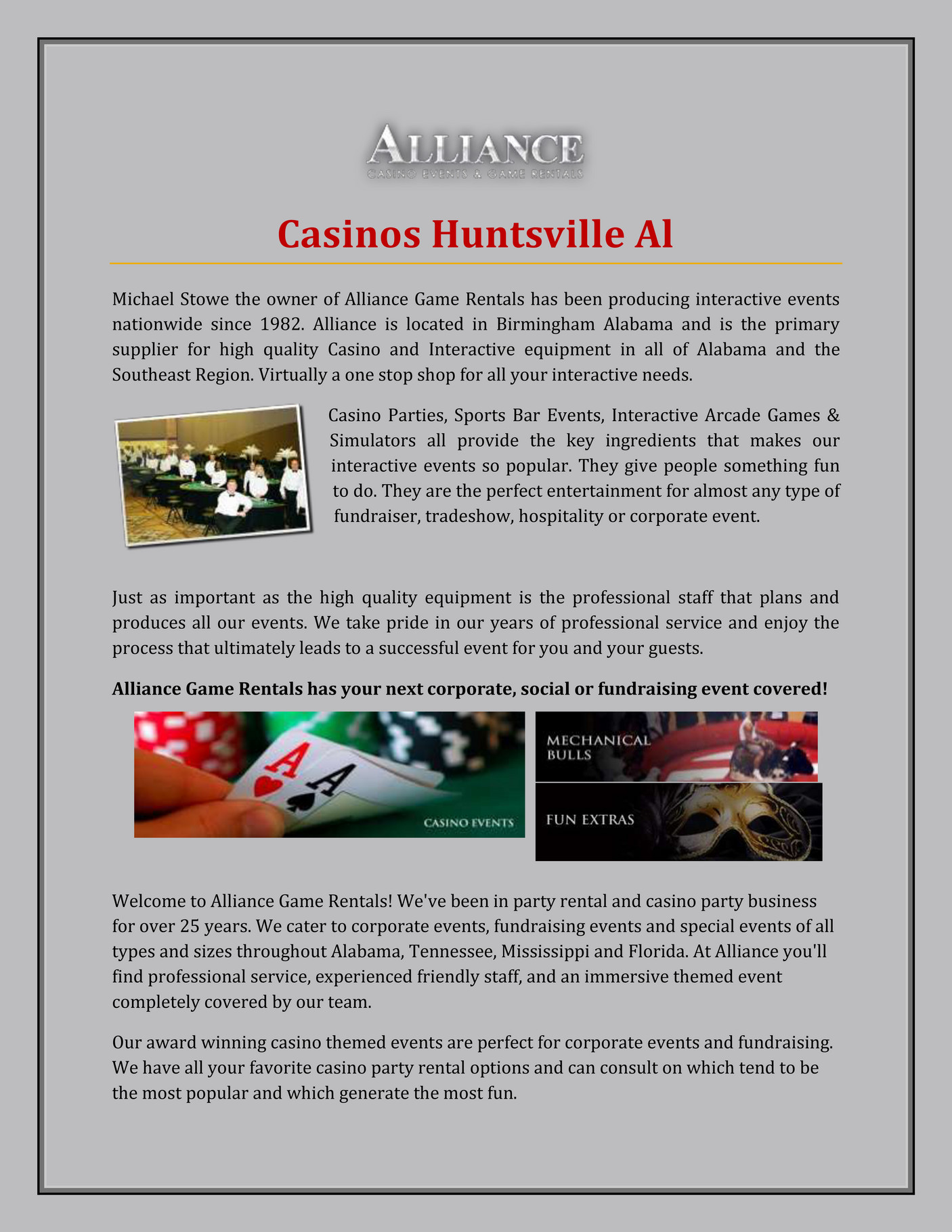 Gambling Near Huntsville Al