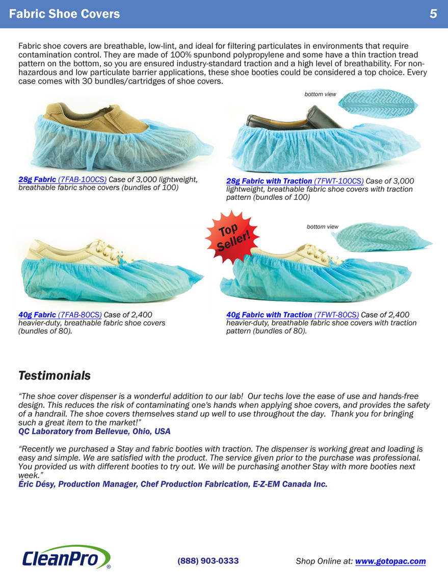 fabric shoe covers
