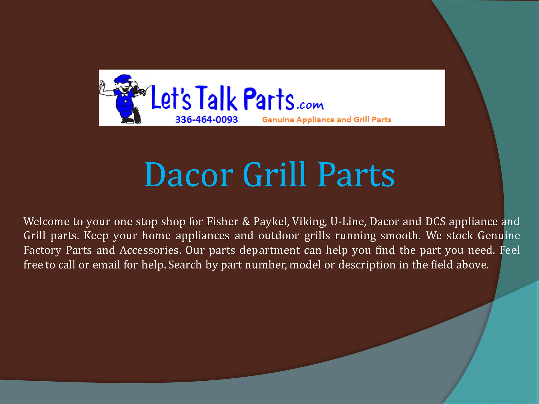 letstalkparts Dacor Grill Parts Page 1 Created with