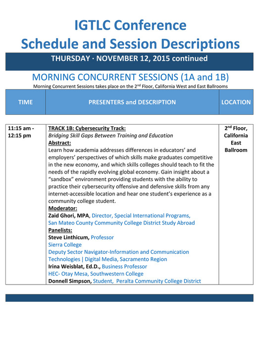 My publications - CITD IGTLC Conference 2015: Schedule and Sessions ...
