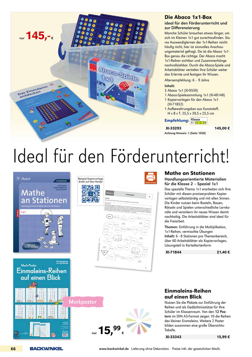 Grundschulkatalog 2017 Backwinkel Gmbh Seite 64 65 Created