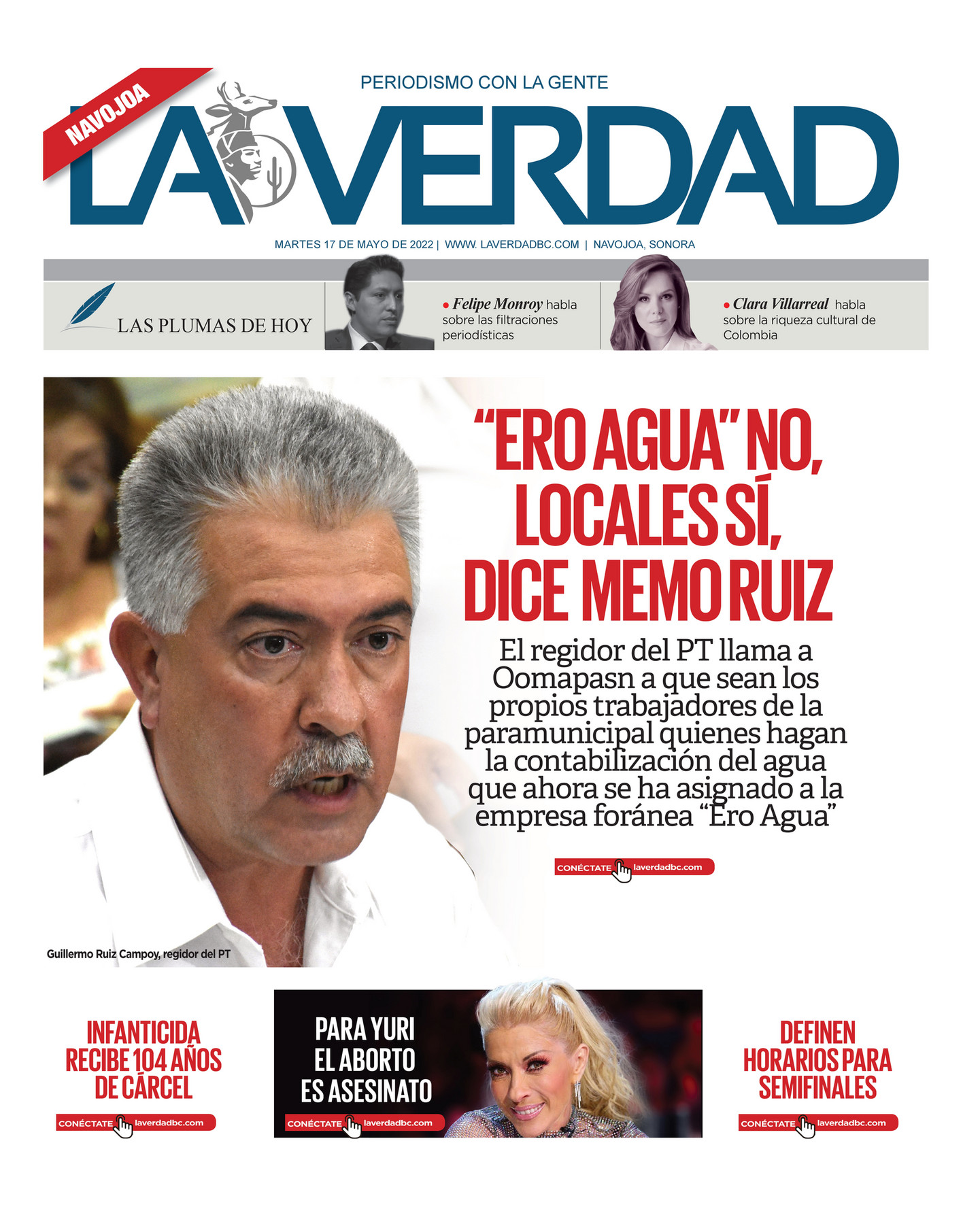 Impreso LA VERDAD EDICION NAVOJOA MARTES 17 DE MAYO DE 2022 P gina Impreso LA VERDAD EDICION NAVOJOA MARTES 17 DE MAYO DE 2022 P gina