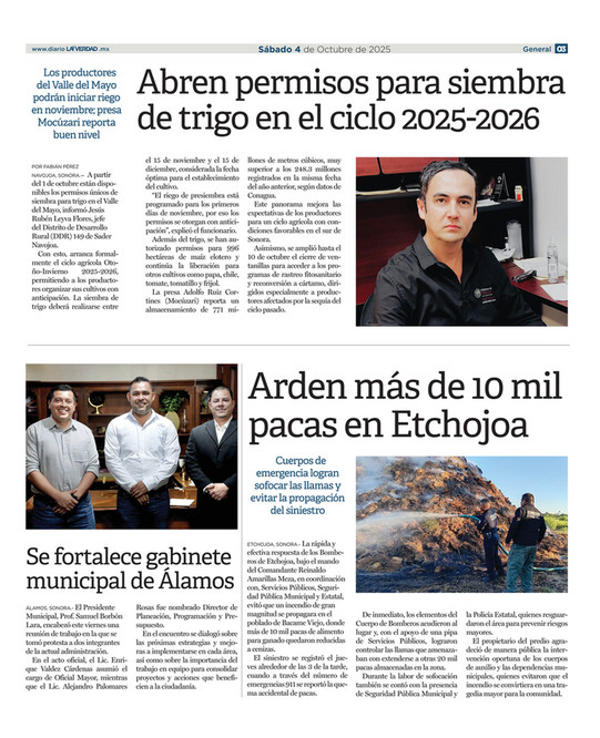 Impreso LA VERDAD - EDICION LA VERDAD 4 DE OCTUBRE 2025 - Página 1 ...