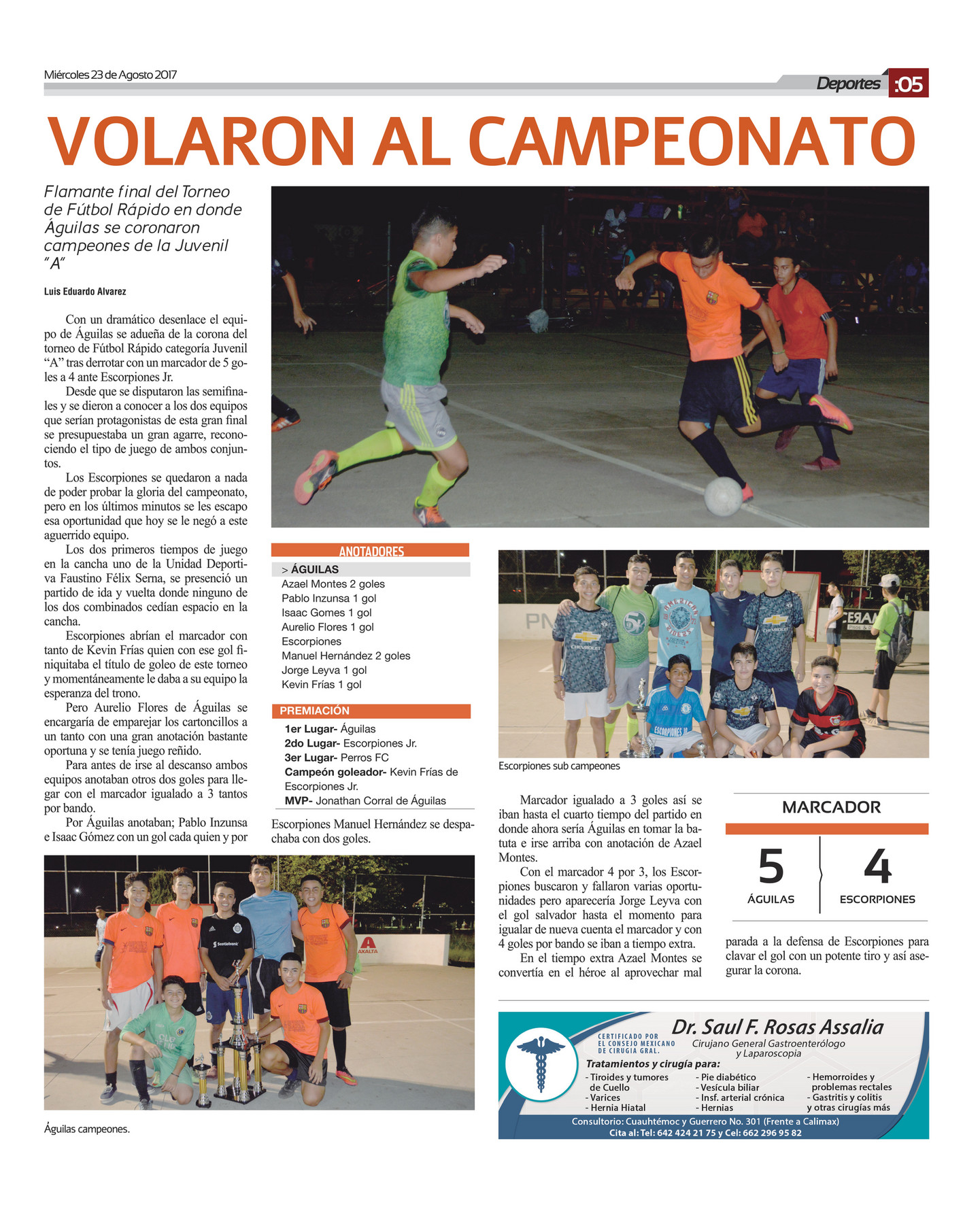 Impreso LA VERDAD - EDICION 23 DE AGOSTO 2017 - NAVOJOA - Página 