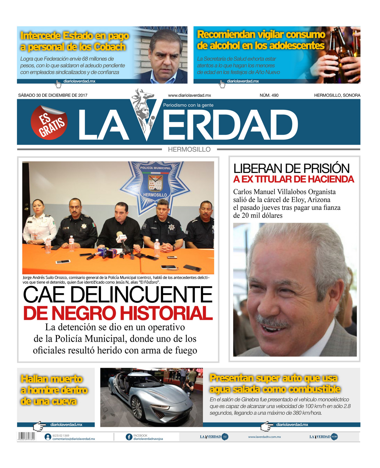 Impreso LA VERDAD La Verdad 30 Diciembre 2017 Página 1 Created