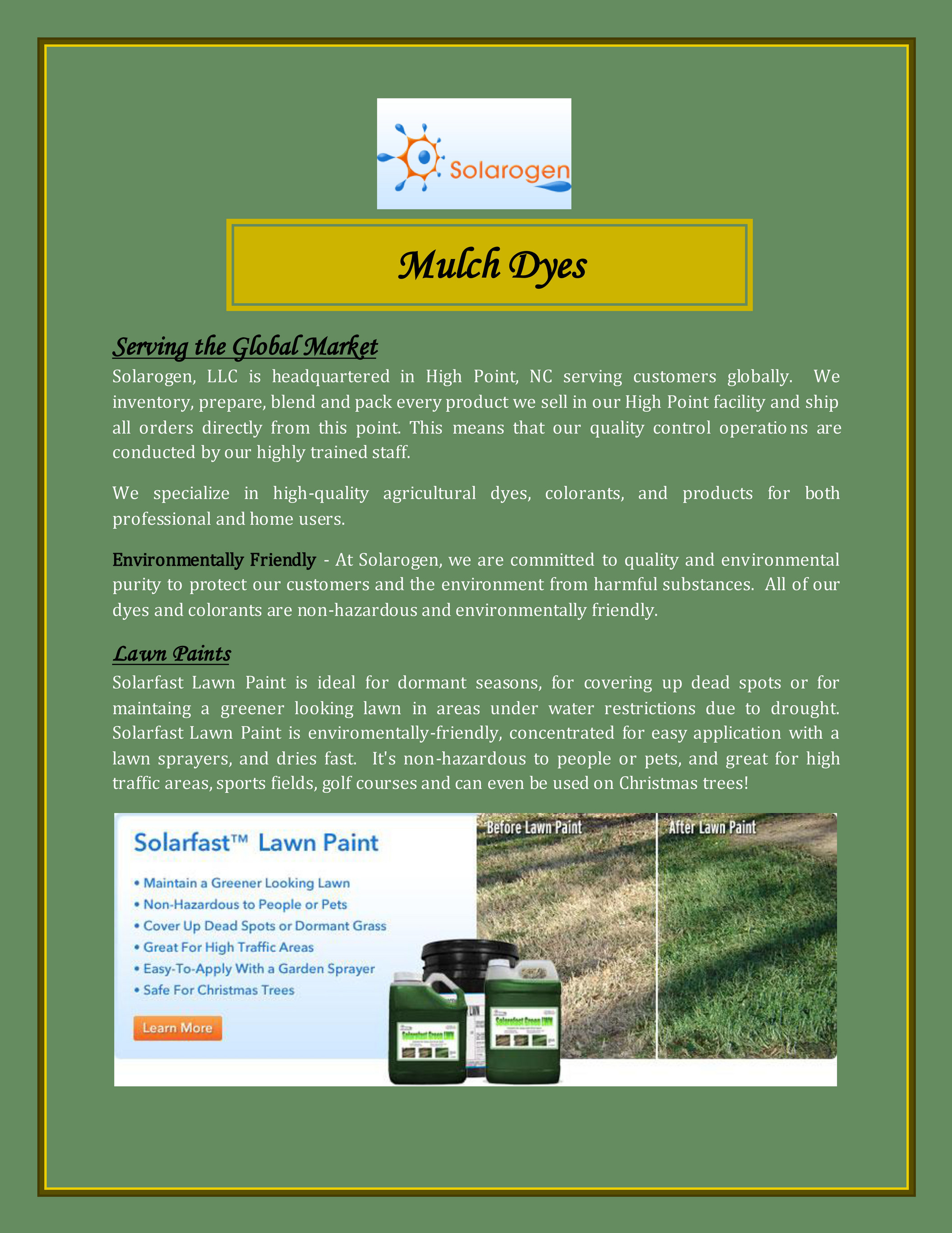 Solarfast™ Brown Mulch Dye