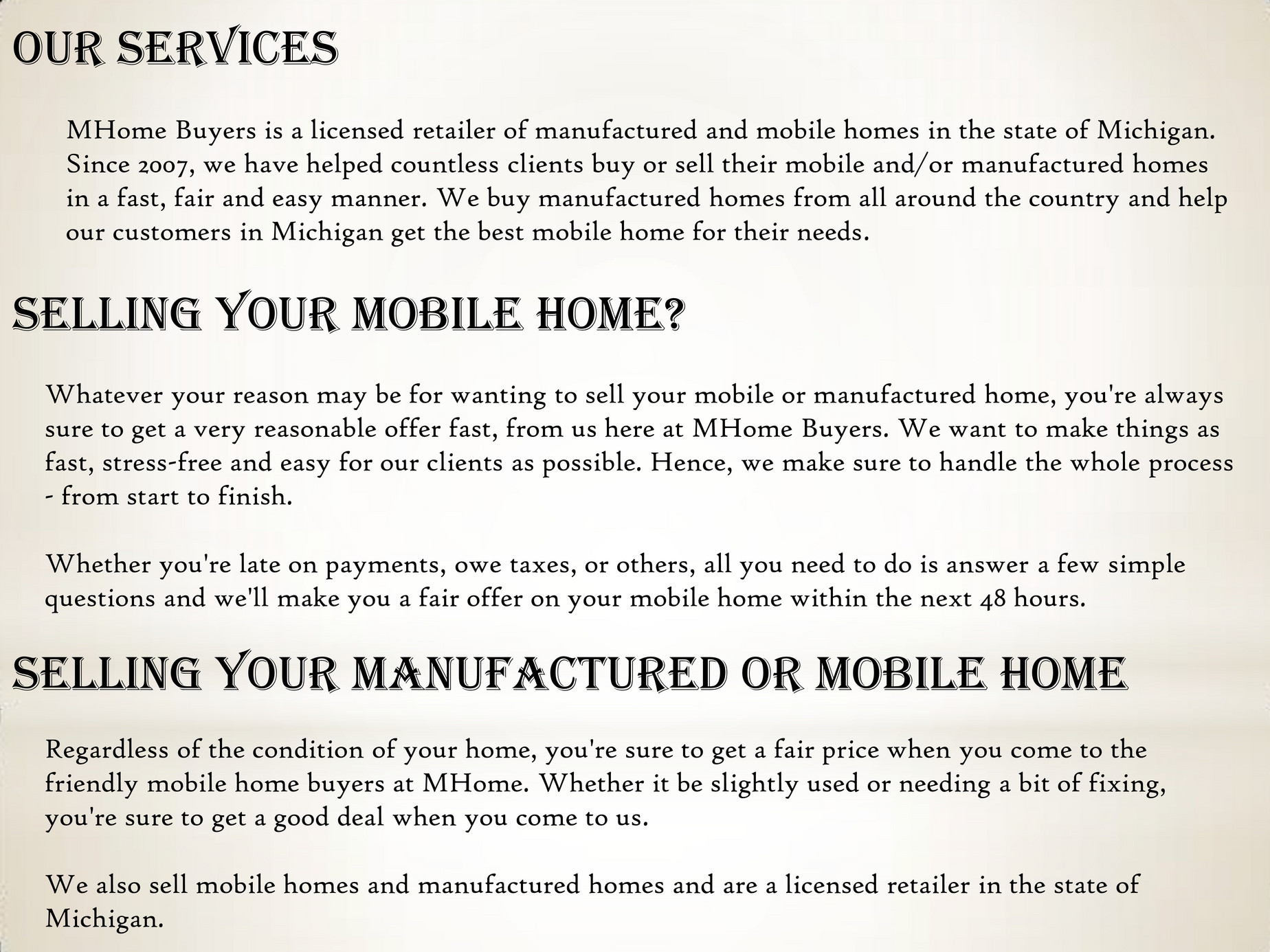 i want to buy a mobile home