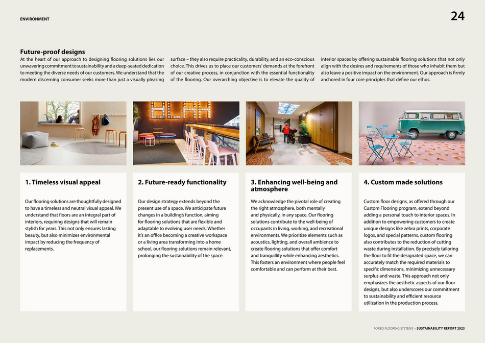 Forbo Design/layout Sustainability Report 2023 | Forbo Flooring Systems - Page 24