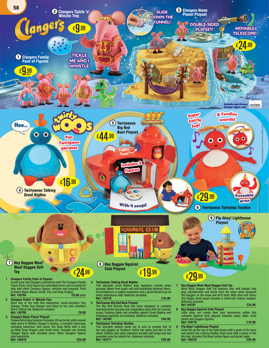 clangers toys smyths