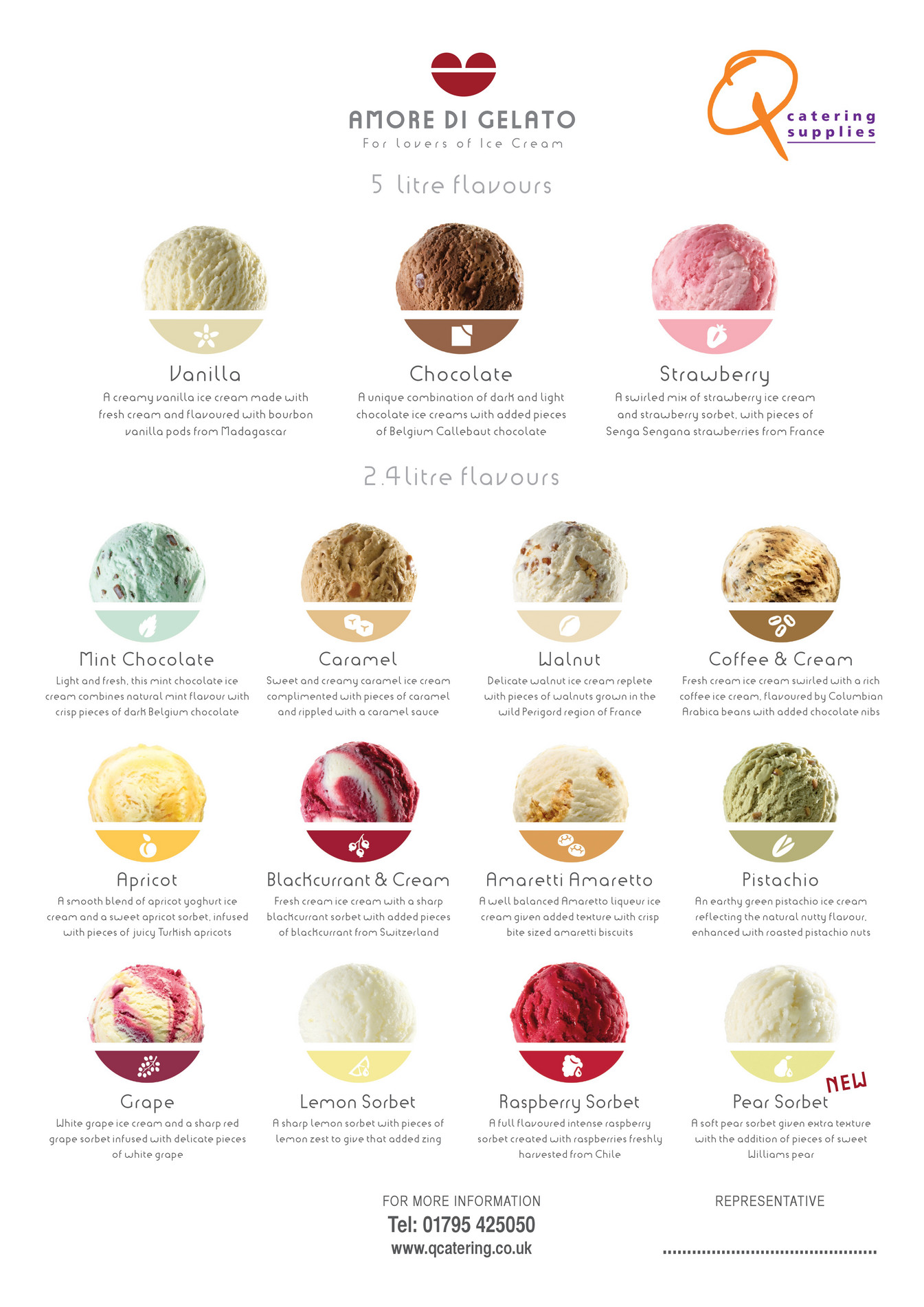 Q Catering supplies Amore Scoop Flyer 2015 QCS Reps Page 1