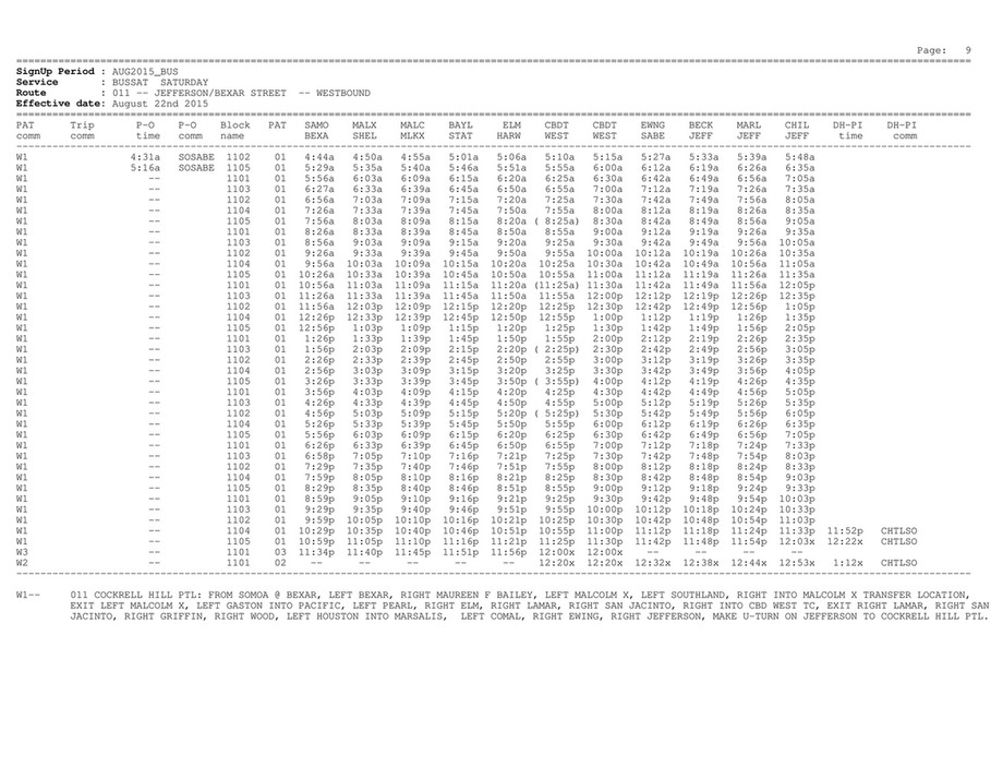 Dart Field Operations Aug 15 Saturday Headway Sheets Bus Page 50 51 Created With Publitas Com