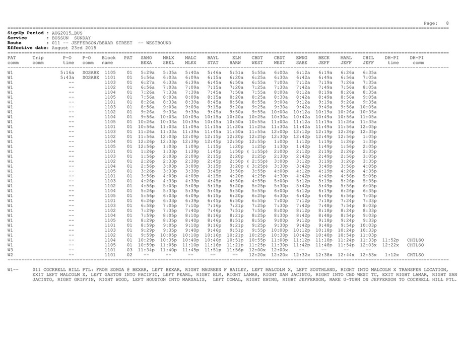 Dart Field Operations Aug 15 Sunday Headway Sheets Bus Page 2 3 Created With Publitas Com