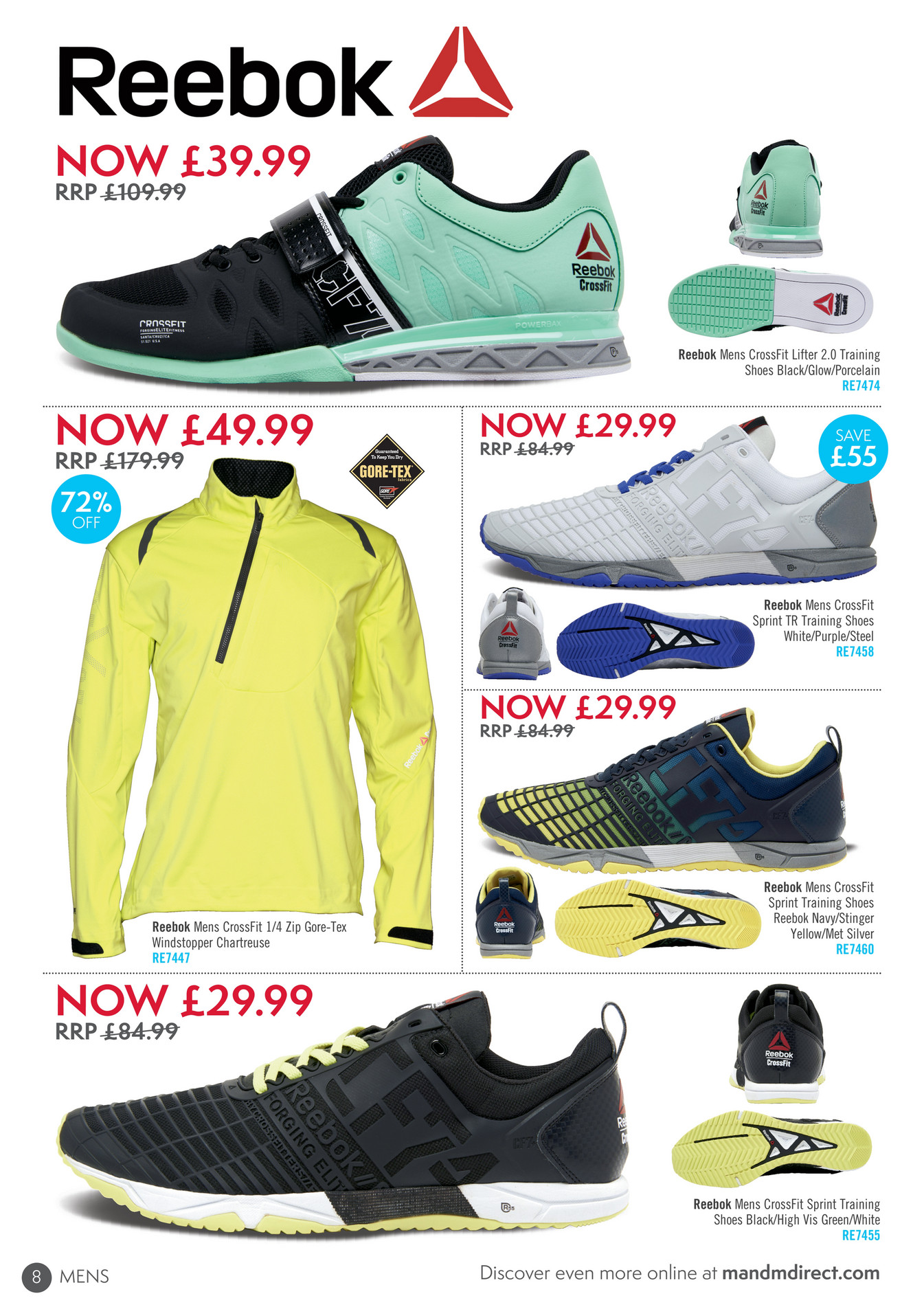 m and m direct reebok crossfit