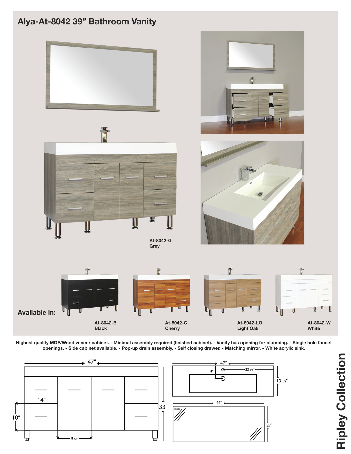Home Design Outlet Center Ripley Collection Bathroom Vanities Alya Bath At 8043 Lo 56double Modern Bathroom Vanity Light Oak Created With Publitascom