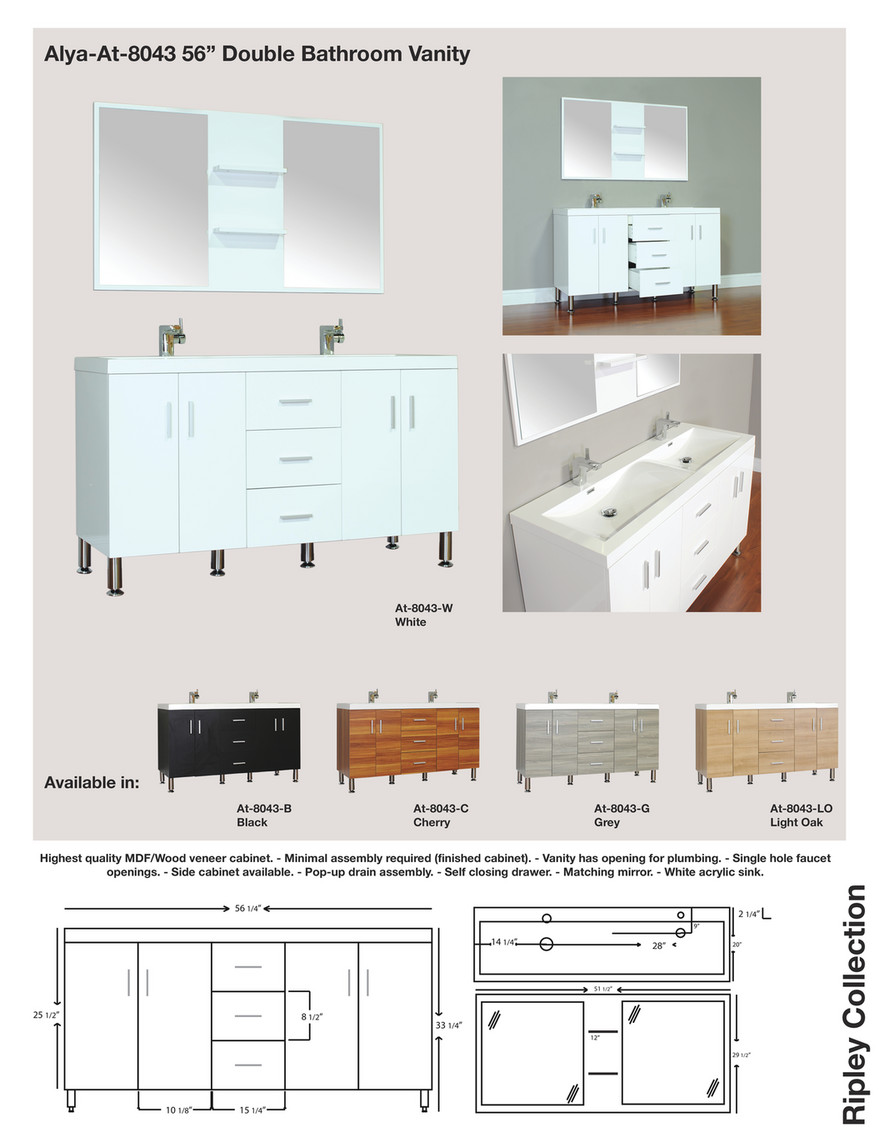 Home Design Outlet Center Ripley Collection Bathroom Vanities Alya Bath At 8043 Lo 56 Double Modern Bathroom Vanity Light Oak Created With Publitas Com