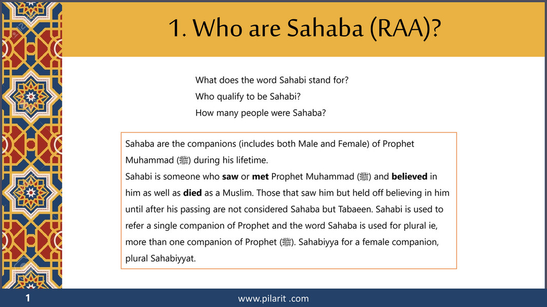 Sahabider Path Pilarit ry - The Sahabah - Sivu 1 - Created with Publitas.com