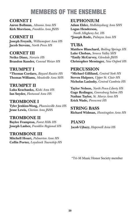 PMEA - 2019 PMEA All-State Program - Page 22-23 - Created with Publitas.com