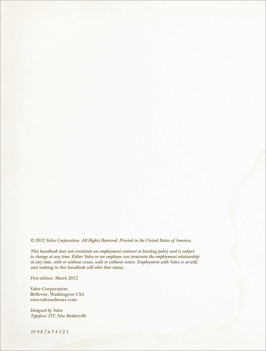 Valve Employee Handbook Pdf