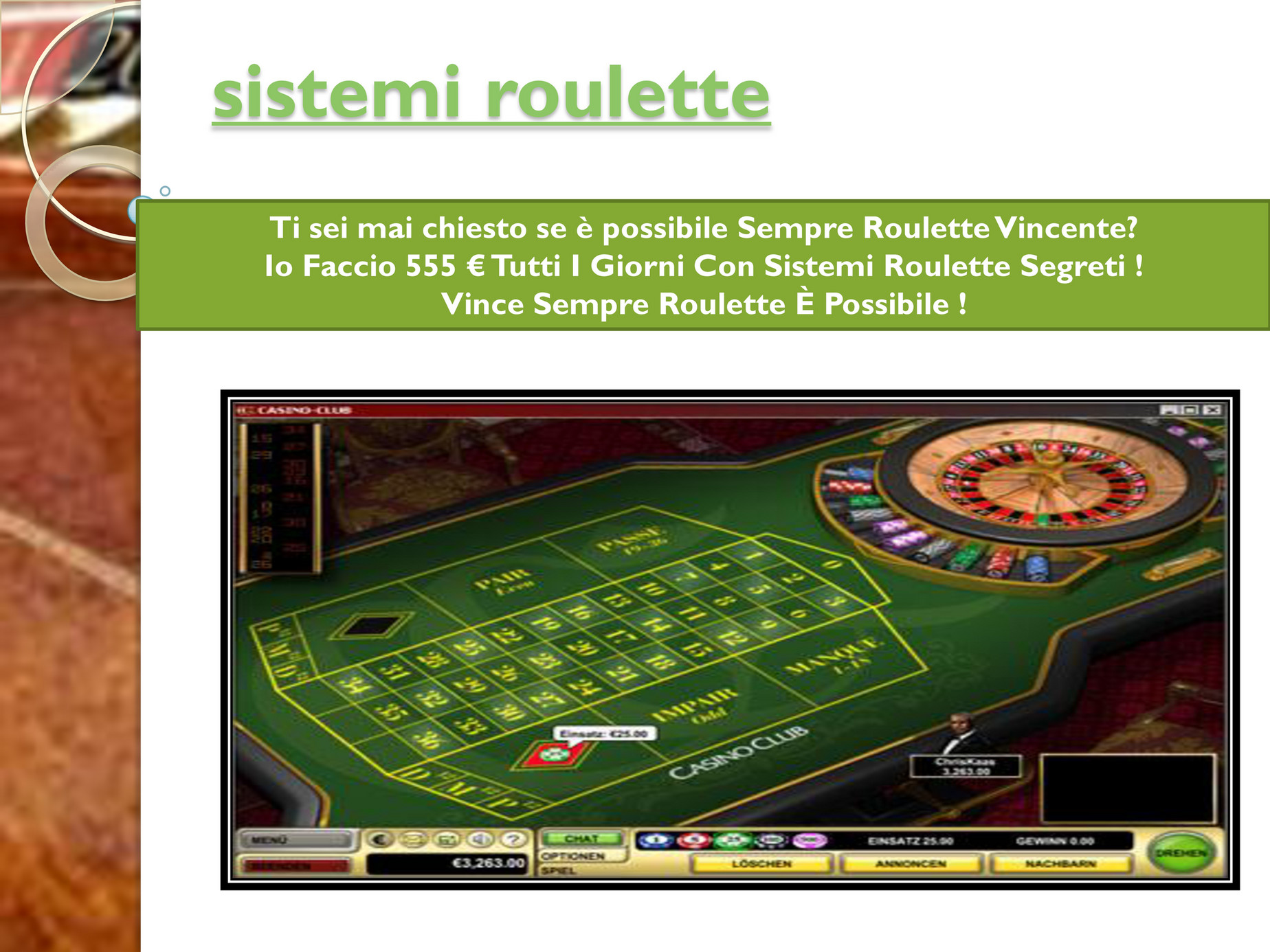 Roulette System sistemi roulette Page 1 Created with
