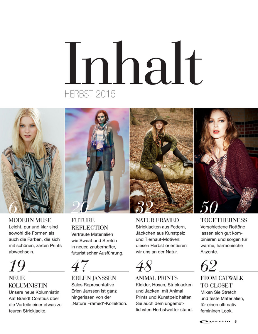 Expresso Deutschland Expresso Fashion Magazin Herbst 2015 Deutschland Seite 4 5