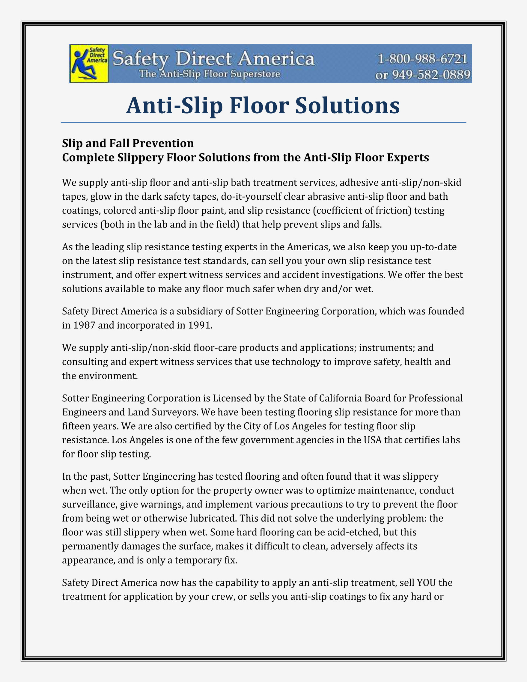 non slip flooring solutions