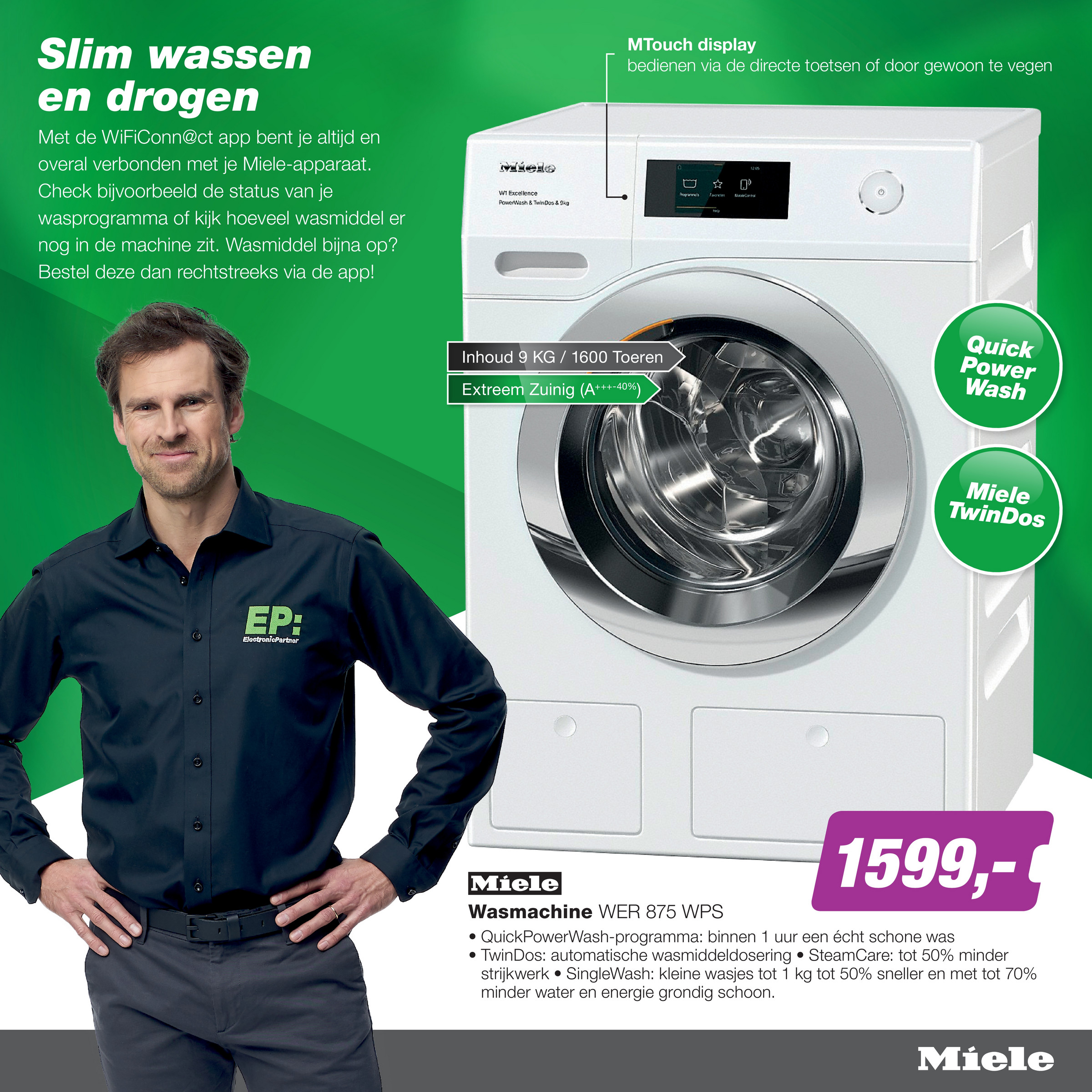 EP Folder week wassen en drogen - Miele WEB 035 W1 Classic wasmachine