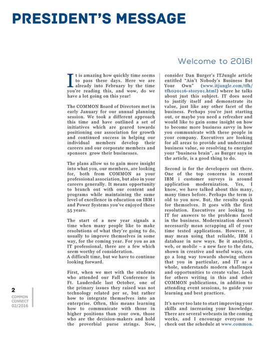 COMMON - COMMON.CONNECT_Feb2016 - Page 1