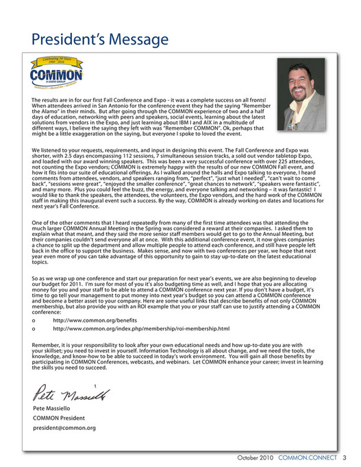 COMMON - COMMON.CONNECT_Oct2010 - Page 1