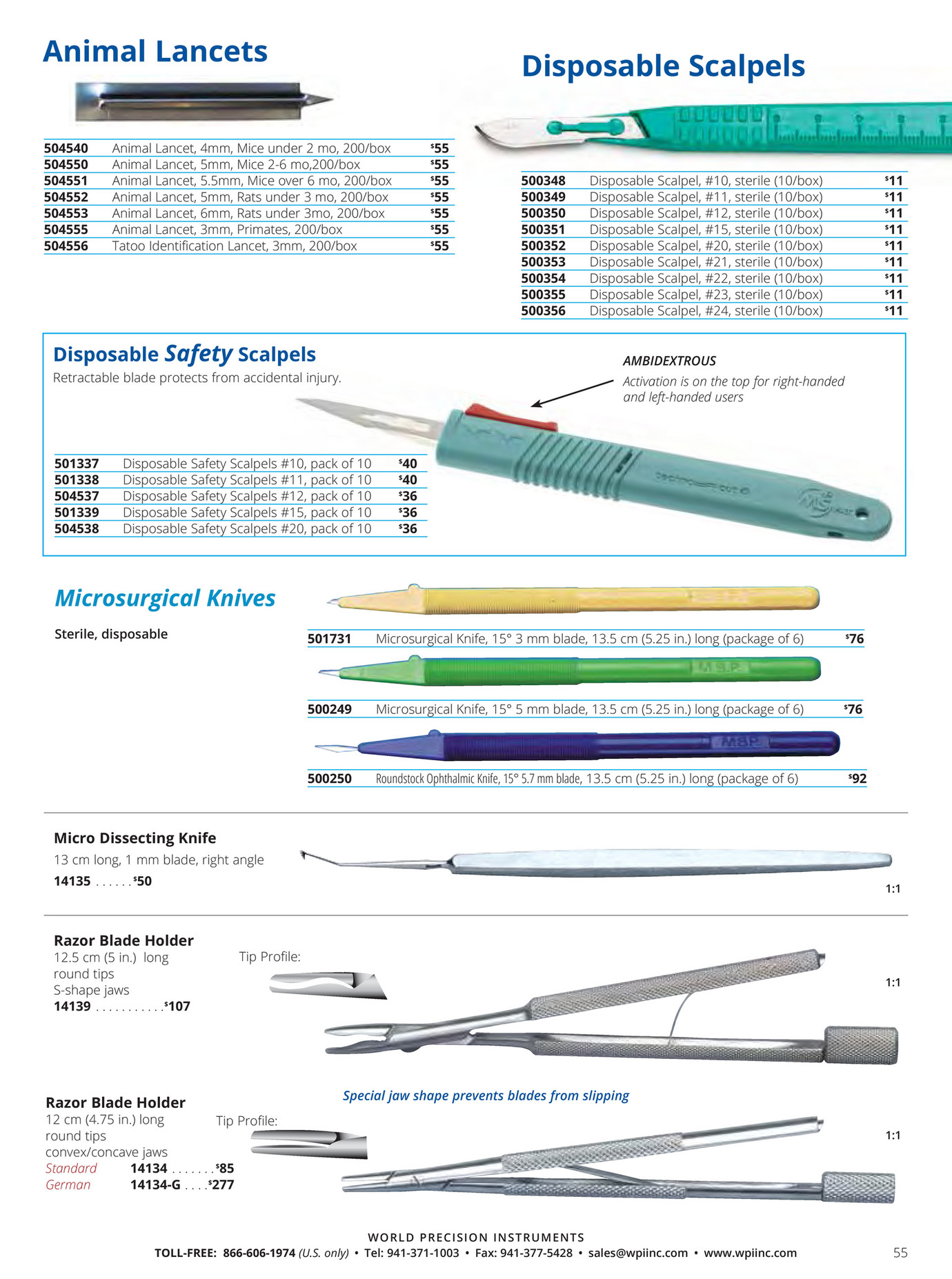 World Precision Instruments-Surgical Instrument Catalog - Page 54-55