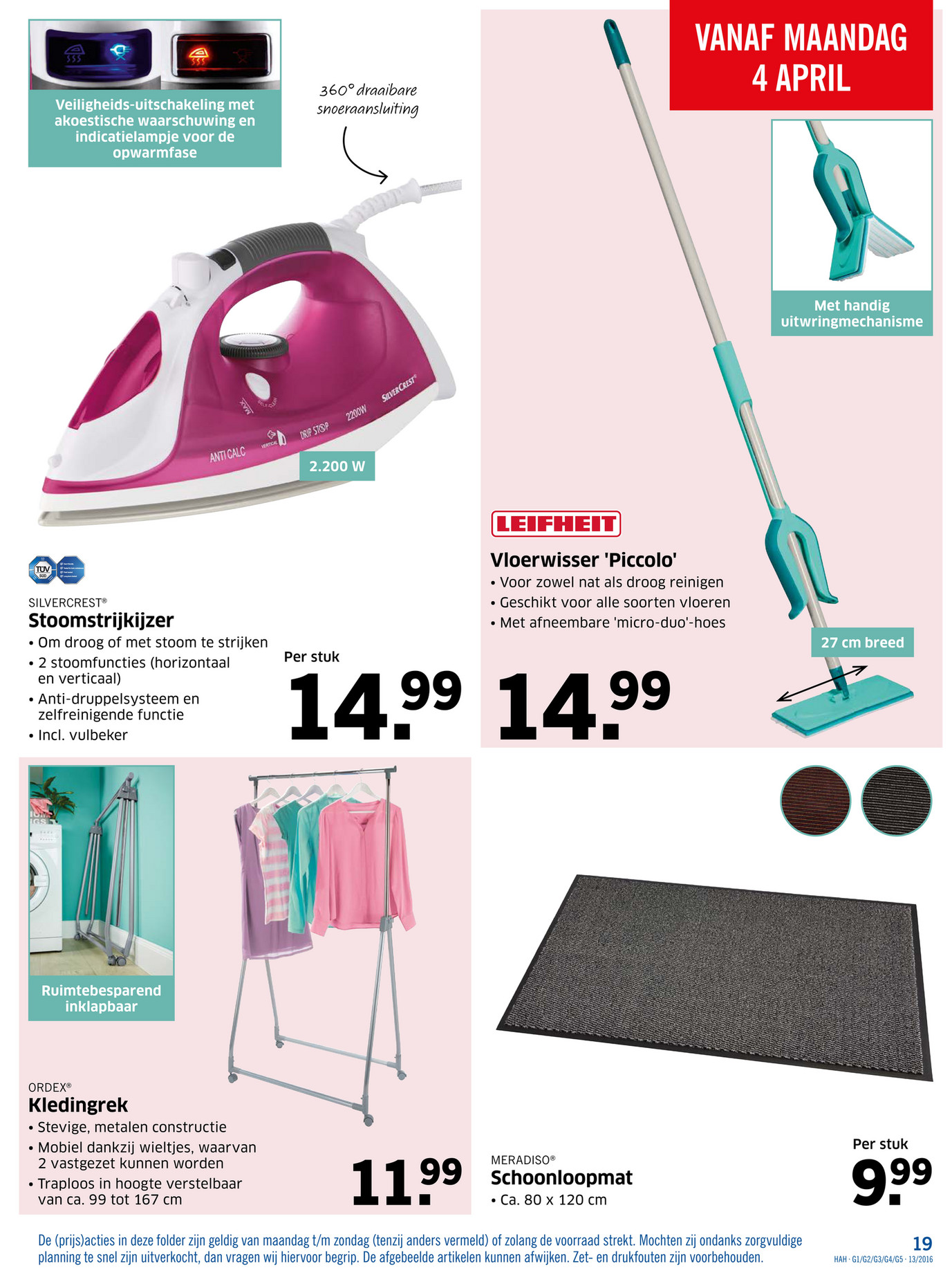 Folderaanbiedingen Lidl non food folder 28 maart tm 3 Folderaanbiedingen Lidl extra folder 11 tm 13 april 2016