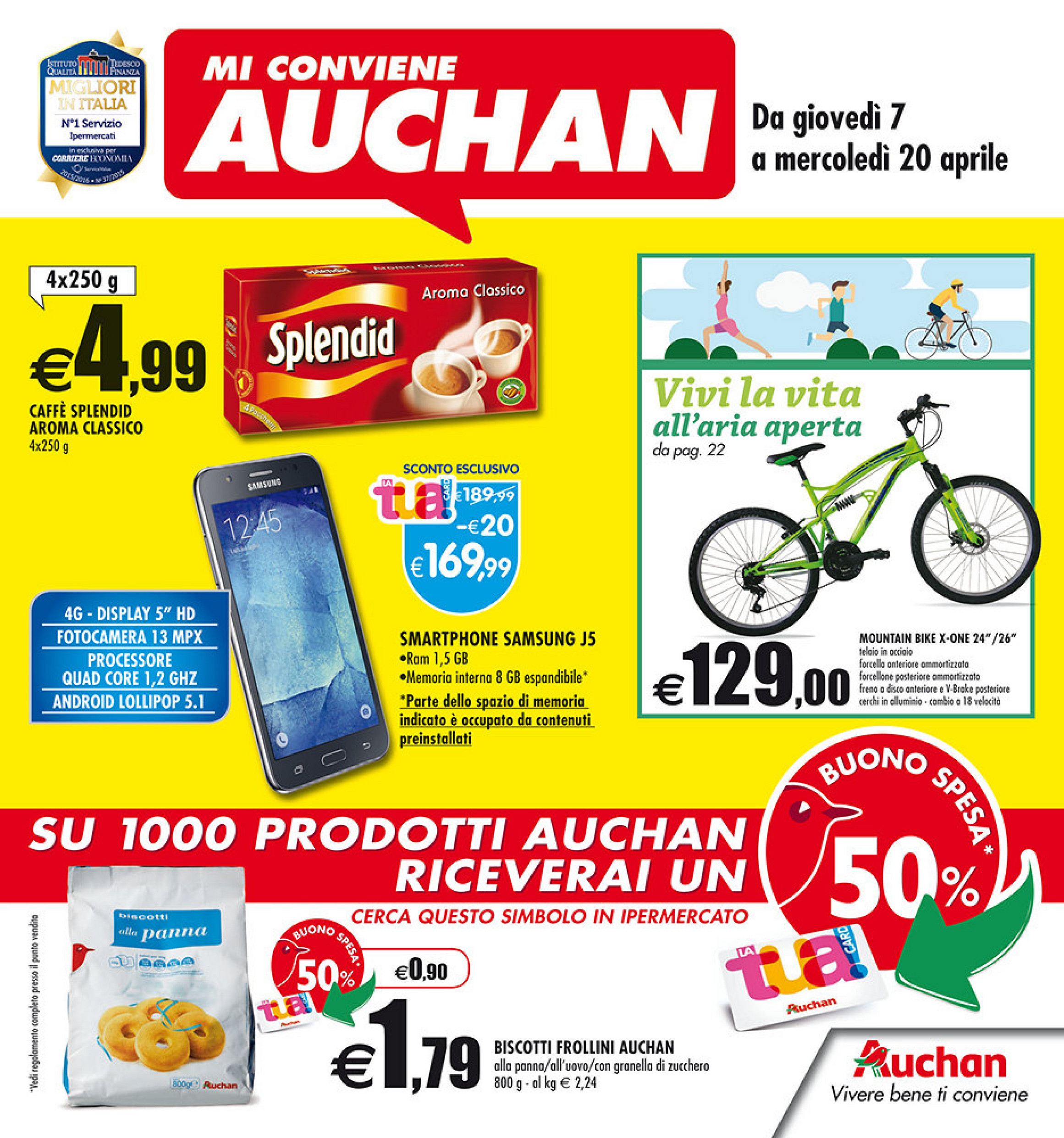 Volantino Auchan A meno di 1 euro dal 29 Marzo al 6 Aprile 2016