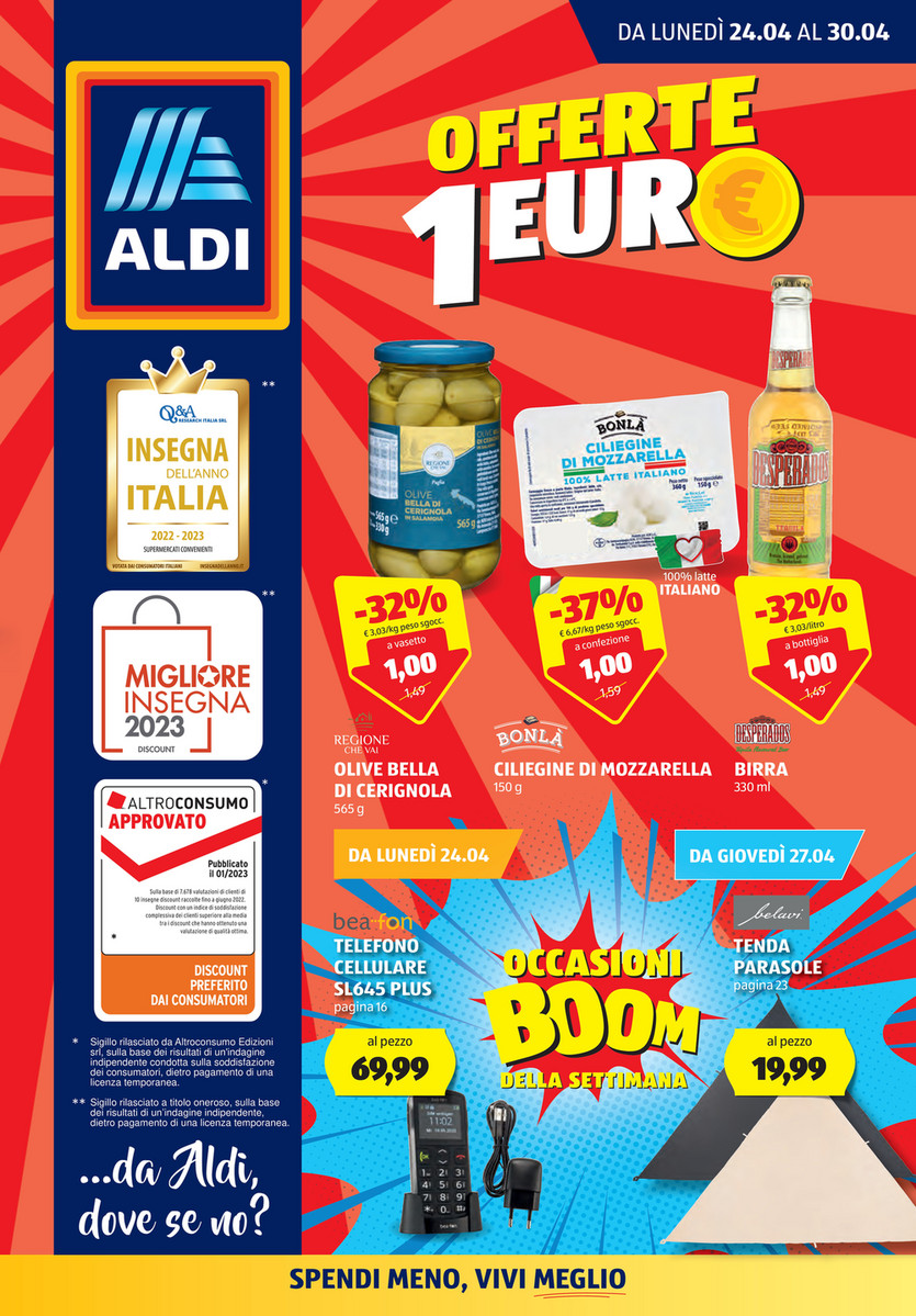 Anteprima Nuovo Volantino ALDI dal 24 aprile 2023 al 30 aprile 2023 - Il  Blog di