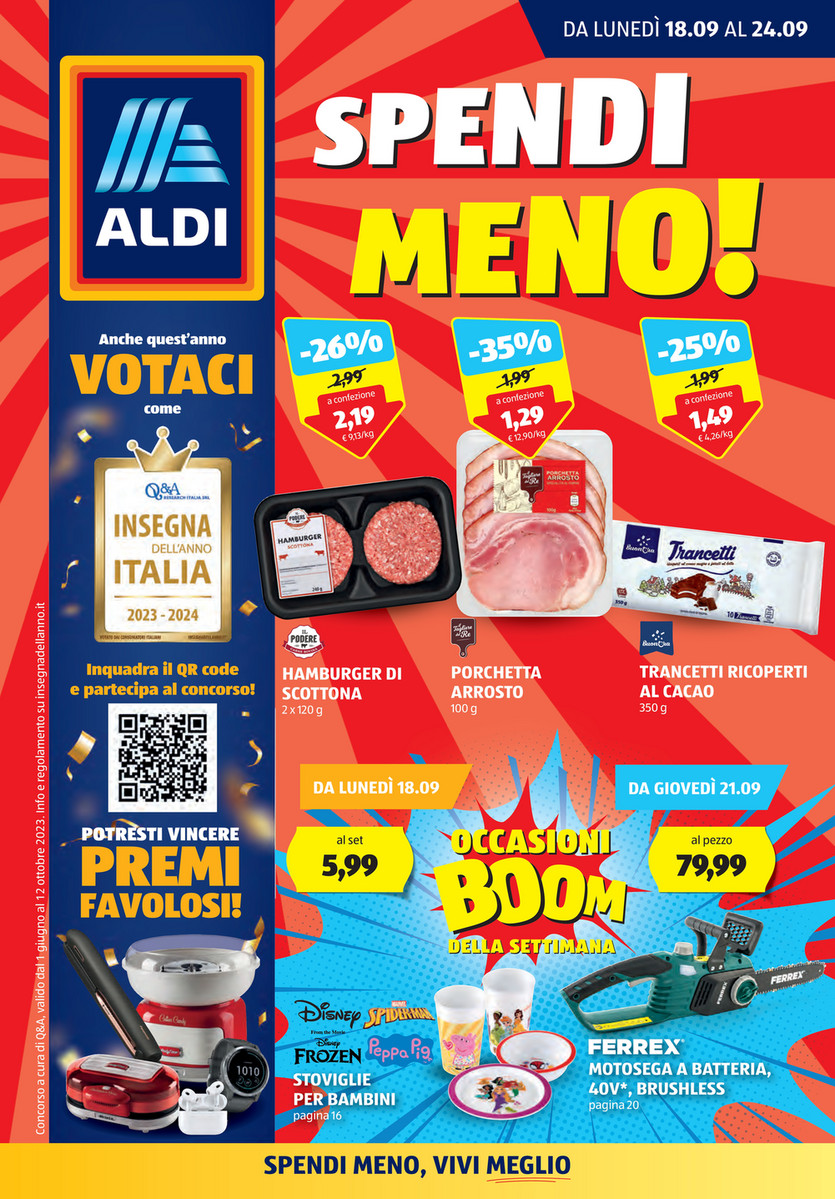 Sfoglia i volantini offerte dei supermercati Aldi