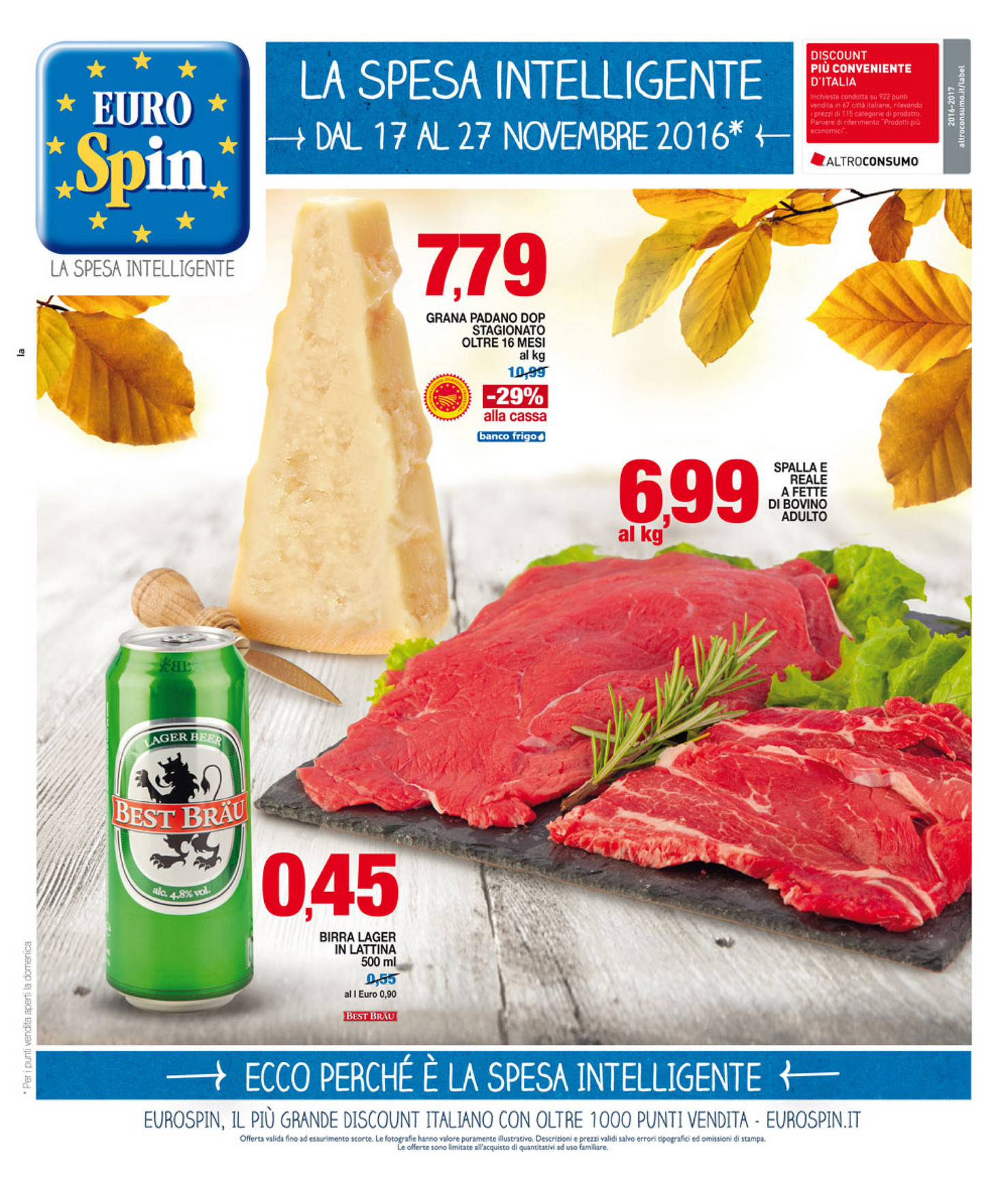SP Volantino Eurospin La spesa intelligente dal 17 al 27 Novembre