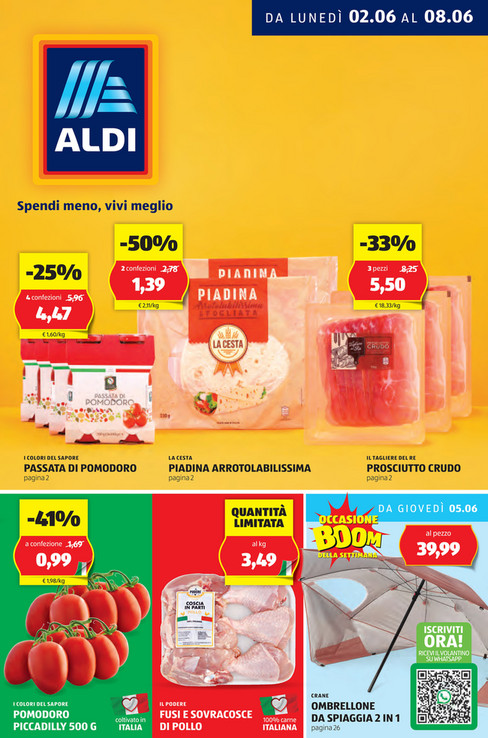 SP - Volantino Aldi dal 02 al 08 Giugno 2025 - Page 1 - Created with ...