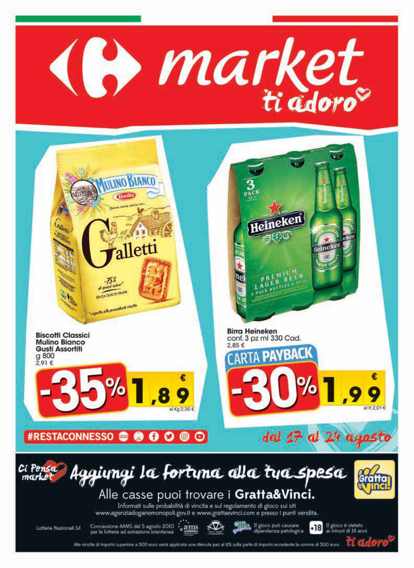 Heineken Birra offerta di Carrefour Market