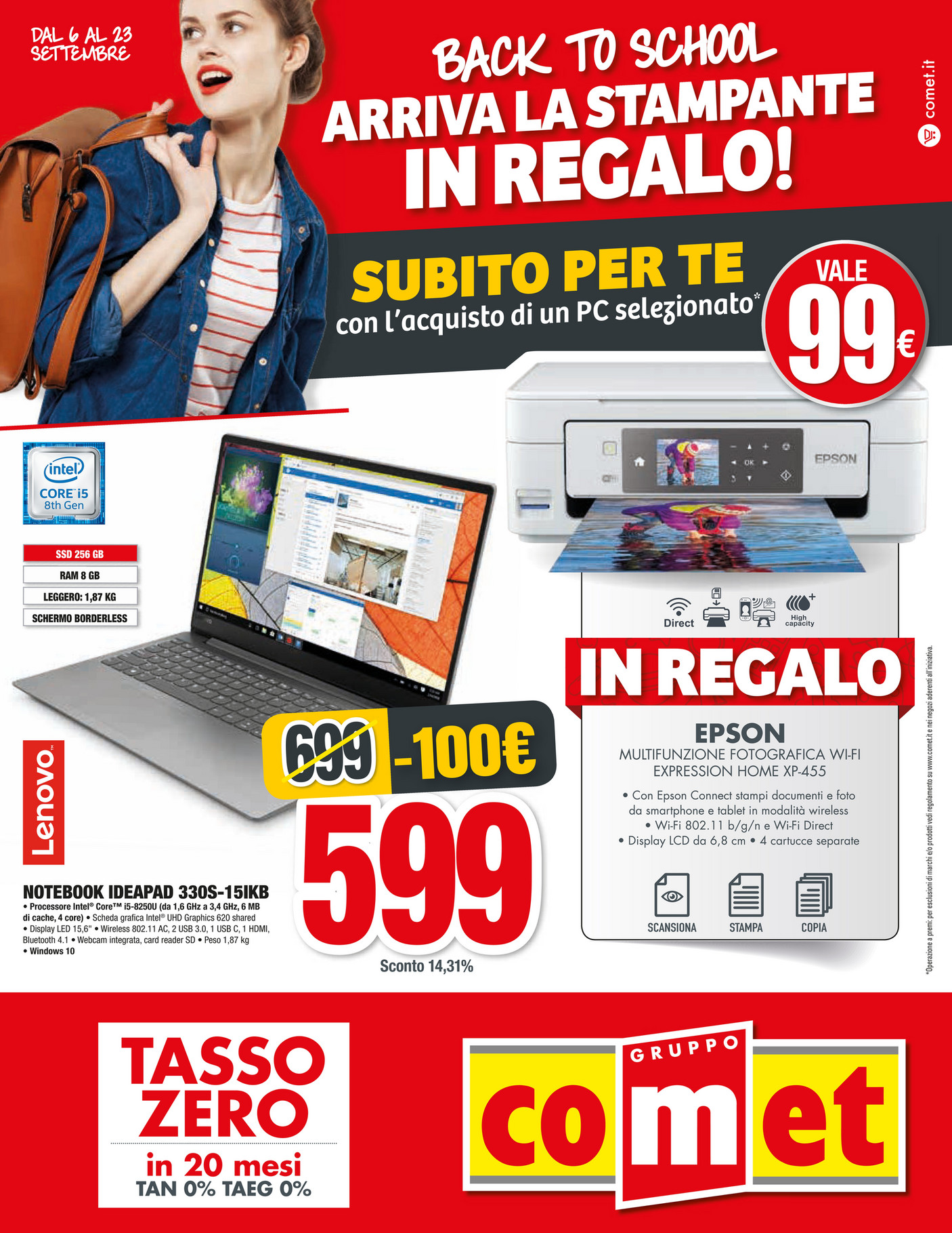 SP - Comet - Back to school, arriva la stampante in regalo! dal 6 al 23 ...